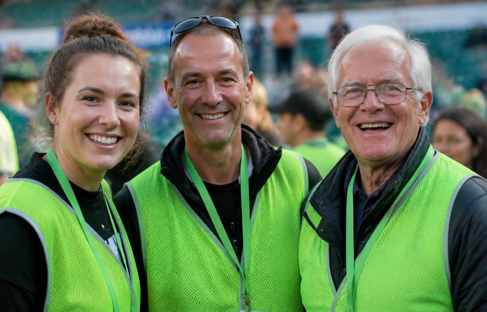 Volunteers an einem Schweizer Sportevent